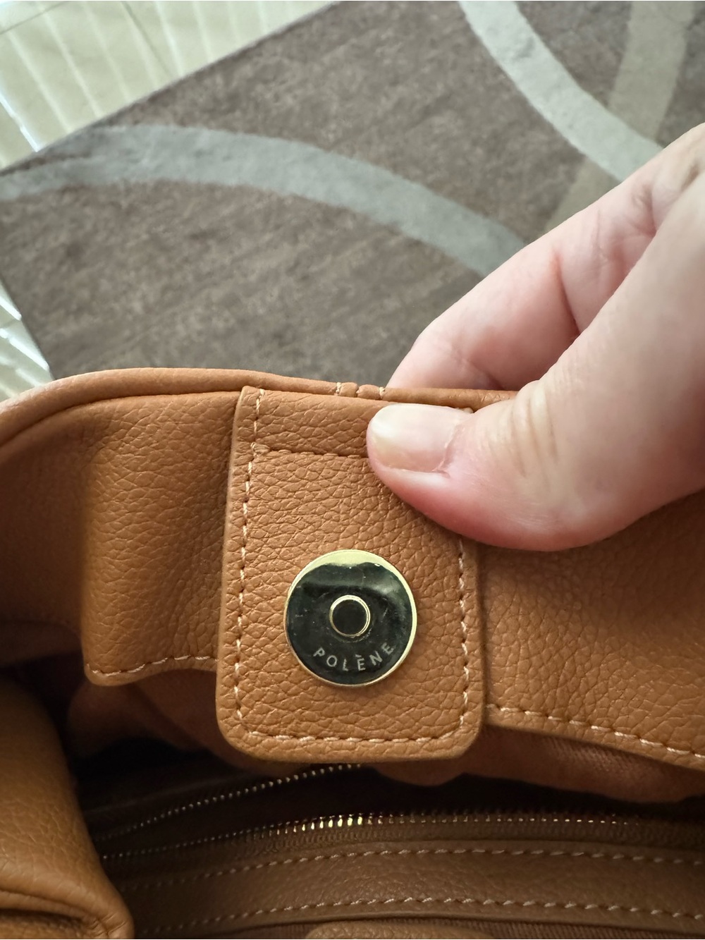 Polene Neuf Shoulder Bag in Tan - Picture 5 of 6
